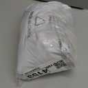 BDDC Cocktail Table Covers - 2 Pack 32"x 43" White Cocktail Table Tablecloth with Natural Wavy Round Skirt for Bar Wedding Party Banquet