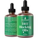 DHT Blocker for Women & Men - Vegan Thickening, Moisturizing & Strengthening Hair Serum - Topical Scalp Oil for Weak, Frizzy, Dry Hair - 1oz - DHT Blocking Oil