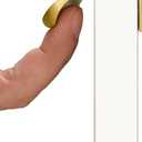 goldenwarm 5 Pack 3 Inch Matte Gold Finger Pulls Cabinet Edge Pulls Brushed Brass Drawer Handles Edge Hardware for Kitchen Cupboard (Hole Center:76mm(3in))