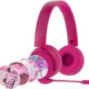 Made for Amazon Bluetooth Kids Headphones with Boom Microphone Age (7-12) | Pink