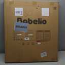 Babelio Baby Gate with Adjustable Cat Door,29-43" Auto Close Durable Pet door for Stairs,Doorways and House,Pressure Mounted,Easy Install,Effortless Walk Thru,White