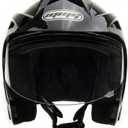 MMG Open Face Motorcycle Helmet, Scooter/Moped/Street, Shiny Black, X-Large