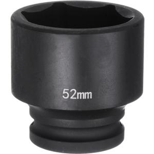 HARFINGTON 6-Point Impact Socket 3/4" Drive 52mm Metric 40Cr Alloy Steel Spindle Axle Nut Impact Socket
