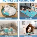 GOLOPET Large Dog Heating Pad 34x21in with Smart Thermostat Switch and Power Line Protection Tube,Obtained MET and UL Dual Certification,Waterproof Pet Pad, Suitable for Dogs of All Ages-Blue