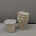 Set of 6 Chandelier Lamp Shades 5 Inch, Mini Barrel Lampshades Clip On for Table Lamp Wall Lamp Replacement, Natural Linen Mini Lamp Shade, 3.5x5x5.5in (Top Height Bottom)