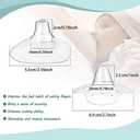 Nuanchu 8 Pcs Nipple Shields for Nursing Newborn Breastfeeding 20 mm 15 mm Nipple Shield Bulk Silicone Protector with Clear Carrying Case for Protecting Sore, Flat or Inverted