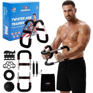 Twister Arm Trainer - Chest Workout Equipment for Home Gym, Forearm Trainer & Muscle Exerciser for Men and Women, Portable Home Workout Strength Training, Upper Body Exercise Bar