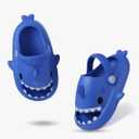 Kids Shark Slides Toddler Girls Boys Cute Cartoon Summer Cloud Slippers Toddler Baby Non-Slip Beach Pool Shower Shoes (One Slipper Has A Broken Back Strap)
