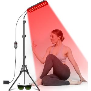 Red Light Therapy Lamp, Infrared Light Therapy with Stand - 660nm Redlight and 850nm Near Infrared Light Device for Body Pain Relief Skin Care
