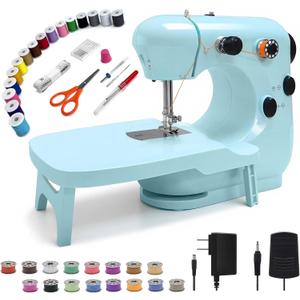 Sewing Machine Kits for Home & School | Beginner-Friendly 2-Speed Mini Machine for DIY Crafts, Household Repairs & Fun Skill-Building with Kids & Adults