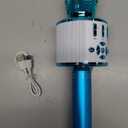 Amazmic Kids Karaoke Microphone Machine Toys for Girls Bluetooth Microphone with LED Light, Easter Basket Stuffers Christmas Birthday Gift for Girls Boys 3-12 Year Old Kids Toys(Blue)