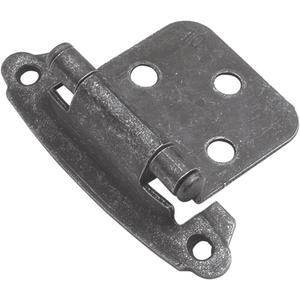 Hickory Hardware P244-VP Variable overlay | Traditional Cabinet with 170 Opening Self-Closing Surface Mount Face Frame Hinge | Easy Installation | Vibra Pewter Finish 1 set of Pair