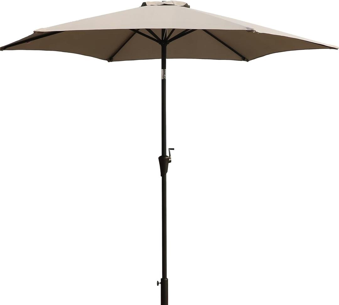 Versatile 9ft Aluminum Patio Umbrella with Carry Bag - Gray, Perfect for Outdoor Events and Beach