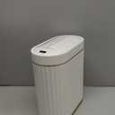 ELPHECO Bathroom Trash Can with Lid Butterfly, Motion Sensor Trash Can Bathroom Decor Automatic Garbage Can Wastebasket Bathroom Accessories, Kitchen, Living Room, Office, White Gold