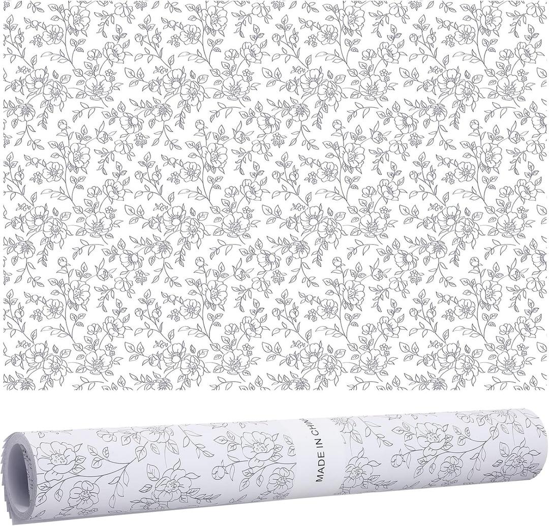 Eersida 20 Sheets 14 x 19.5 Inch Scented Drawer Liners for Dresser Non Adhesive Fragrant Drawer Liners Paper for Bedroom Kitchen Cabinet Home Shelf Closet(Fresh Flower)