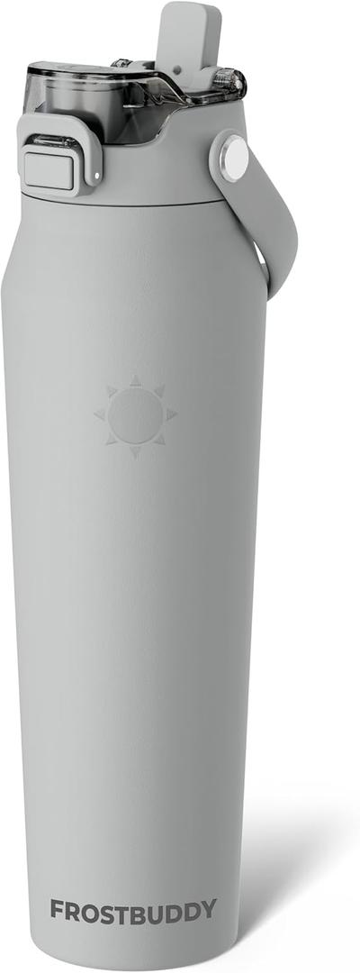 Frost Buddy 32oz Insulated Water Bottle with Straw & Chug Lid | Leak-Proof Stainless Steel | 24-Hours Cold | Sweat-Proof, Cup Holder Friendly | Ideal for Gym, Travel, Sports & Everyday Hydration