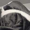 Electric Heated Blanket Twin Size 62"x84" - Flannel & Sherpa Fabric Dual-Sided, 6 Heat Settings & 10 Hours Auto Off, Soft & Cozy Warming Throw for Home, Office, or Bed, Machine Washable, Iron Gray