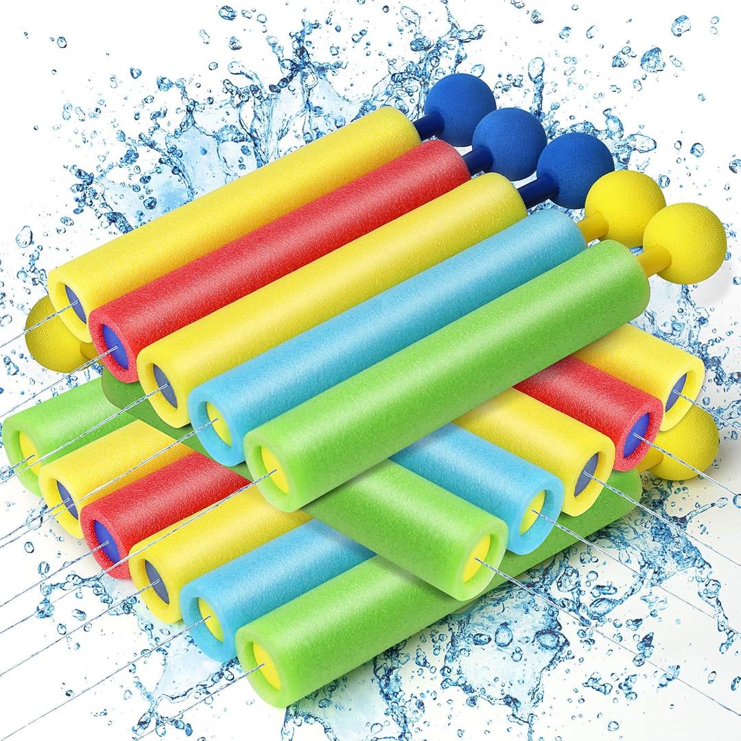 Lehoo Castle 16 Pack Water Blasters for Kids, Foam Water Guns Squirter for Kids, Squirt Guns Bulk for Pool Beach Party Favors, Summer Outdoor Toys for Boys Girls