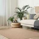 Garland Rug Town Square Beige Tan 8' x 10' Non Slip Area Rug for Living Rooms & Hallways, Stylish & Durable for High-Traffic Areas