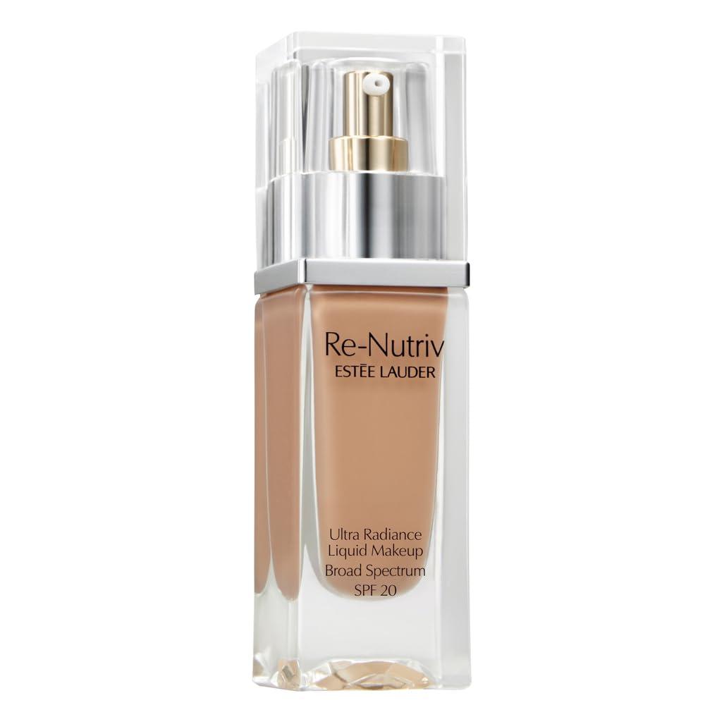Este Lauder Re-Nutriv Ultra Radiance Liquid Foundation SPF 20 | Luxurious, Hydrating, Long-Wearing, 1 Fl Oz (4N1 Shell Beige - Medium tan with neutral undertones)