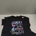 Daddy of The Birthday Mermaid Party Matching Family Dad T-Shirt (Black, M)