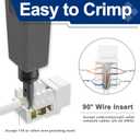 2 x Cat6 Keystone Jacks 12-Pack, RJ45 Keystone Jack 90 Degree Punch Down, Ethernet Jack for Cat6, Cat5e, Cat5 Cabling, Slim Profile in White