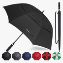 Golf Umbrella Large 58 Inch Automatic Open Golf Umbrella Extra Large Oversize Double Canopy Vented Umbrella Windproof Waterproof for Men and Women