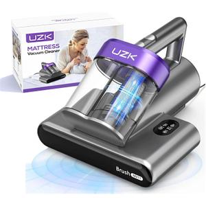 Bed Vacuum Cleaner Mattress Vacuum Cleaner,16Kpa Powerful Handheld Vacuums with UV-C Light & Double Dust Cup & High Heating & Ultrasonic & Anion for Bed Sofa