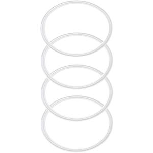 4 Pack - 30 oz Replacement Rubber Lid Ring, 3.7 Inch Diameter Gasket Seals, White Lid Gasket Rings for Insulated Stainless Steel Tumbler fits Yti, Ozark Trail, Beast and Renowned Brands