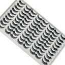 False Eyelashes Pack, 40 Pairs, Reusable Fake Lashes Set (102)