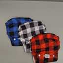 CuteBone Washable Dog Diapers Male with Snaps Reusable 3pcs a Pack Doggie Belly Band for Male Dogs Wraps KDM03L Buttons-Classic plaid 3pcs, L(17"-21")
