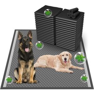 Boscute Charcoal Super Absorbency Puppy Pads, Activated Carbon Odor-Control XXXL 36"x36" Leak-Proof Pet Training Pee Pads, Disposable Potty Pads for Dogs Cats, Rabbits