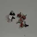 DaierTek Waterproof Momentary Toggle Switch 12V DC 20A Heavy Duty Marine SPDT Switch Rocker 3 Way (ON)-Off-(ON) 250V AC 15A with Weatherproof Boot Cap Cover for Auto Car Boat -4pcs