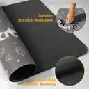 Pet Feeding Mat,Dog Cat Mat for Food and Water,Dog Bowl Waterproof Placemat with Rubber Backing,Absorbent Quick Dry Water Dispenser Mat for PetDark Gray 17"29"