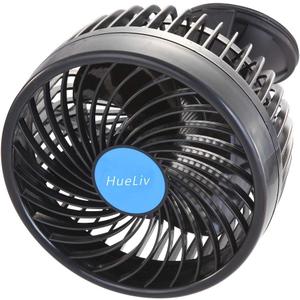 Car Fan 12V, 6" Electric Car Cooling Fan with 360 Degree Adjustable Head That Plugs into Cigarette Lighter/Low Noise Automobile Vehicle for Car Truck Van SUV RV Boat