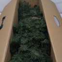 6.5' Pre-lit Christmas Tree with Clear+Multi LED, Douglas Fir, Galvanized Frame, Hinged, Includes Stand – Ideal Xmas Tree for Home & Office