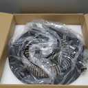 Depuley Modern Ceiling Fan with Light: 19" Flush Mount Low Profile LED Ceiling Fans with Remote & Smart APP Control - Black Bladeless Fandelier Dimmable Quiet DC Motor for Bedroom Kids Room 6 Speeds