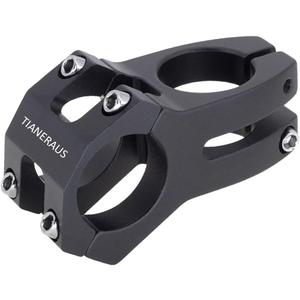 Bike Stem 45mm Short Bicycle Stem Handlebar Riser Extender for Road Bike, Mountain Bike, MTB, BMX, Cycling (Black)