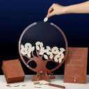 Geelin 56 Pcs Funeral Guest Book Alternatives Set for Memorial Service Elegant Celebration of Life in Loving Memory with 50 pcs Leaves Box Sign and Pens Funeral Supplies