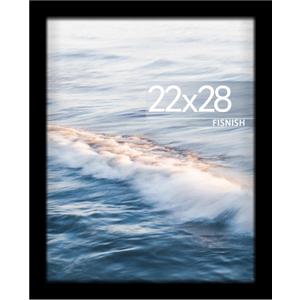 22x28 Poster Frame, Black 22 x 28 Frame for Horizontal or Vertical Wall Mounting, 1 Pack