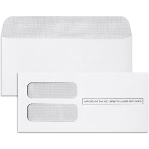 50 1099 NEC Tax Form Envelopes for 1099 NEC Forms, Self-Seal, Double-Window, Security Tinted, 50 Pack