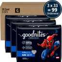Goodnites Boys' Bedwetting Underwear, Size S/M (43-68 lbs), 99 Ct (3 Packs of 33)