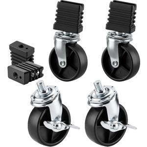 Grill Wheels for Charbroil Performance 463375719 466342119 463243518 3 Inch Caster Wheels Caster Locking for Charbroil Caster Socket for G350-0023-W2 Charbroil Grill Replacement Wheels