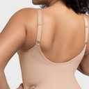 PUMIEY Shapewear Bodysuit for Women Tummy Control V-Neck With Open Gusset Hourglass Collection (M)