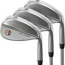 Golf Wedges, Degree Golf Sand Wedge, Gap Wdege, Lob Wedge Golf Clubs for Men Women Right Hand, Milled Face for More Spin and Control, Silver,52/56/60 Set
