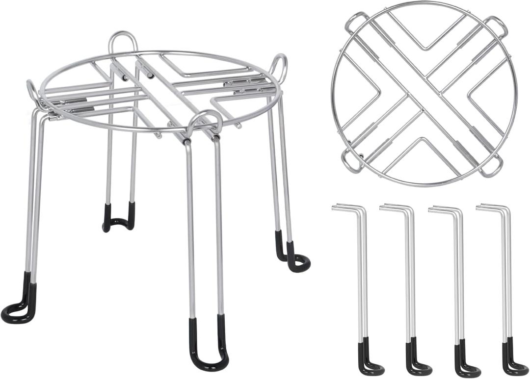 Stainless Steel Detachable Stand 9'' Diameter 8'' Tall Fit for Most Medium Gravity Water Filter System Countertop Stand Compatible with Berkey Water Filter Systems (8 Inch Tall)