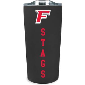 Officially Licensed Collegiate Stainless Steel Tumbler - Double Walled Insulated Travel Tumbler with Slide Lid - 18 oz (Fairfield)