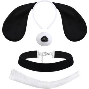 Halloween Costume for Adult Include Headband Nose Tail and Choker for Men Women Party Dress Up