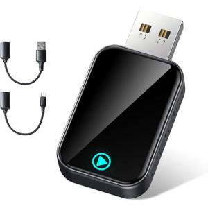 GATGOODS S2 Wireless CarPlay Adapter for iPhone, Convert Wired to Wireless, Mini USB/Type-C Design for Cars with Built-in Wired CarPlay, Plug and Play, Stable Connection, No Latency for iOS 10+