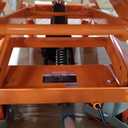 VEVOR Hydraulic Lift Table Cart, 330lbs Load Capacity 50 Inch Lifting Height, Manual Single Scissor Lift Table with Non-Slip Pad and 4 Wheels, Hydraulic Scissor Cart for Material Handling, Orange